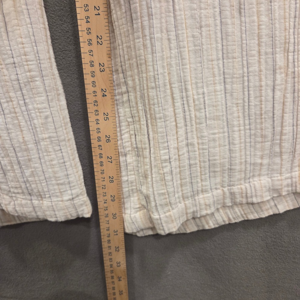 Wonderly Boho Striped 100% Cotton Gauze Wide Leg Pants Womens 1X Beachy Casual - Picture 8 of 9